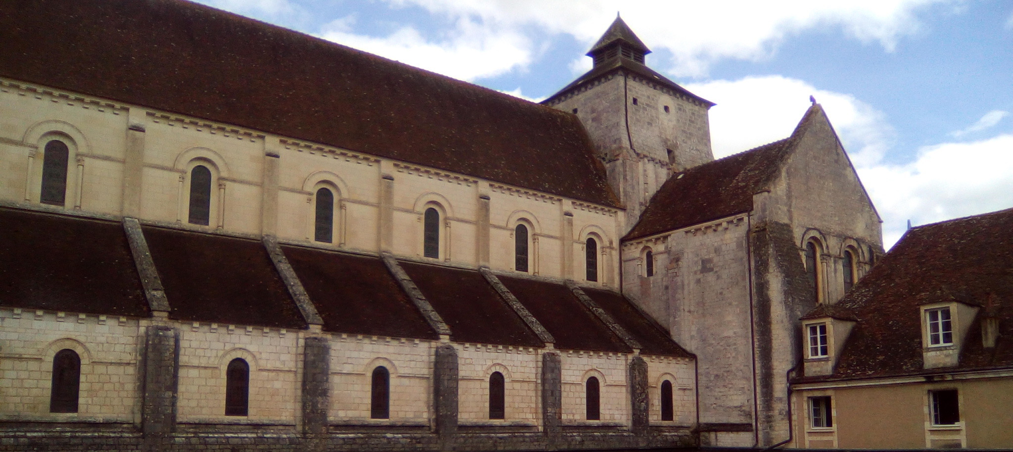 A view of the Abbey of Fontgombault from the interior